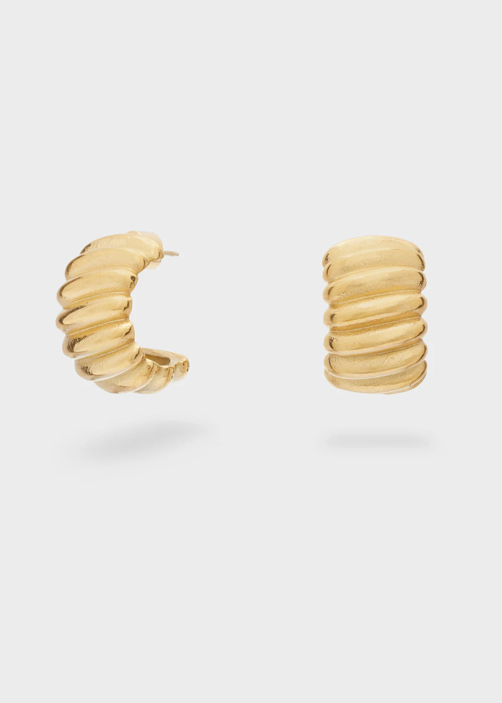 ORECCHINI CERCHIO SMALL RIGATO ACC.INO. ORO