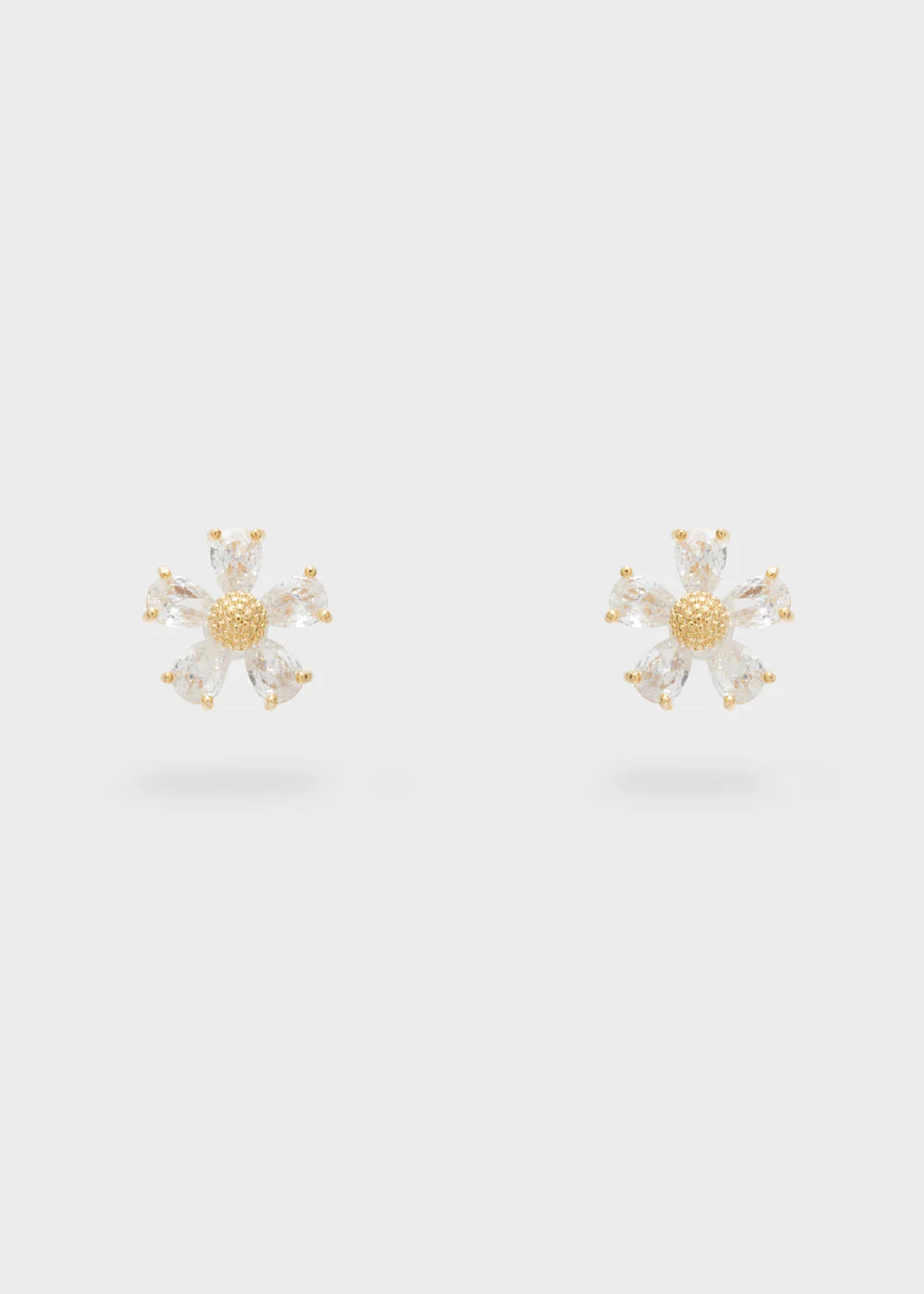 ORECCHINI FIORE PICCOLO ZIRCONI CLEAR/ORO