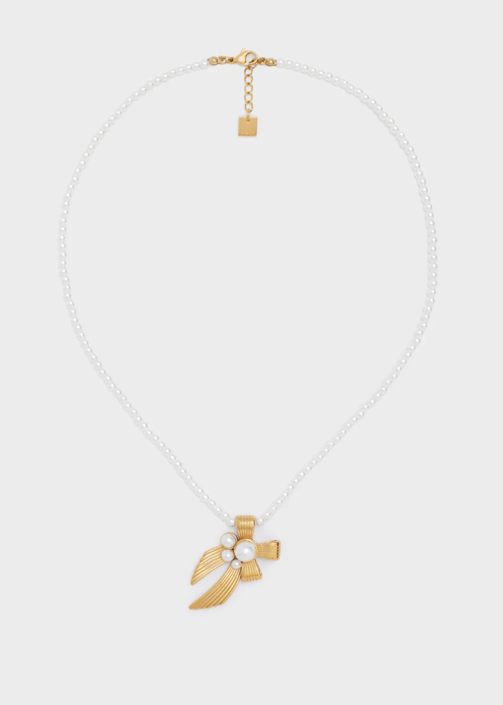 COLLANA COCCARDA PERLE ACC.INO. ORO - Nalì