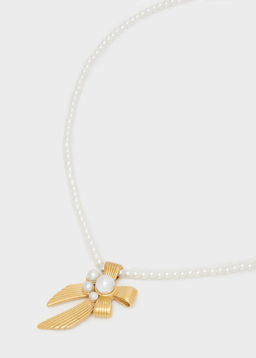 COLLANA COCCARDA PERLE ACC.INO. ORO - Nalì